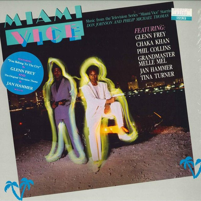 Miami Vice Soundtrack LP Schallplatte von MCA, Blue, 1985, mit Glenn Frey, Tina Turner, Chaka Khan und Jan Hammer - Bild 1