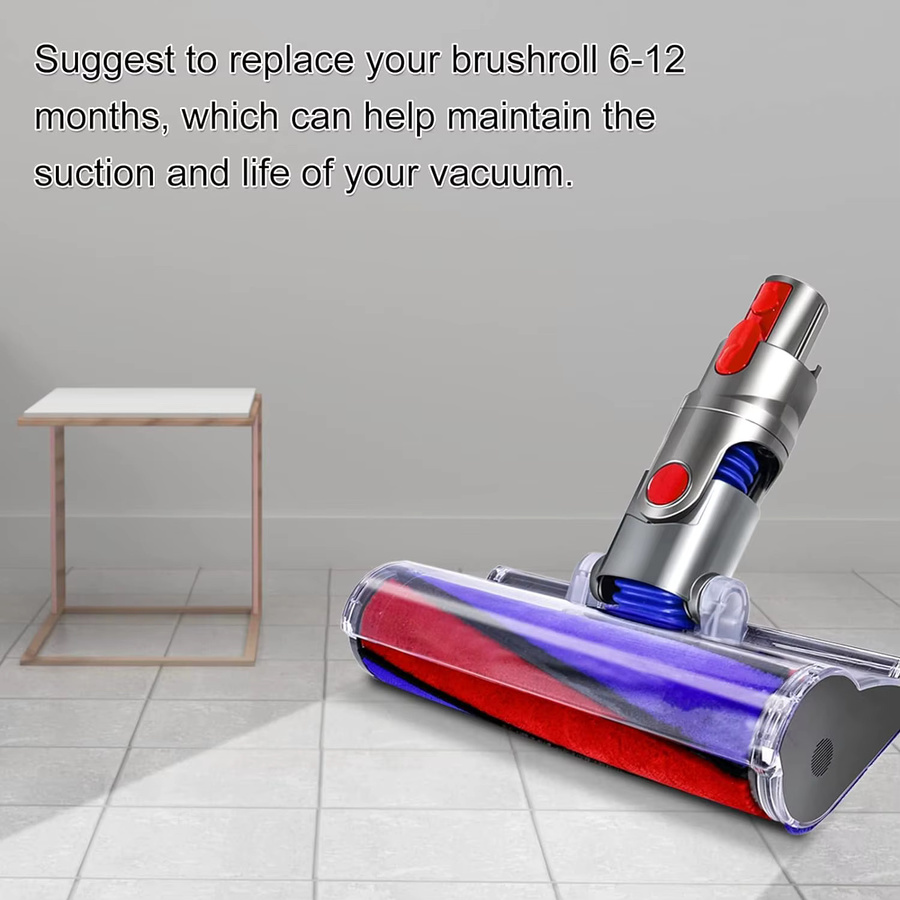 Dyson Ersatz-Bürstenkopf für Cordless Stick Staubsauger V7 V8 V10 V11 V15 in Grau und Multicolour für Hartböden - Bild 3