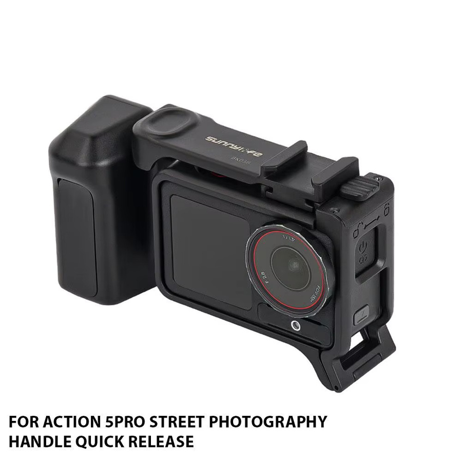 DJI Street Grip Kit Käfig für Osmo Action 5 Pro, 4 und 3 in Schwarz mit Schnell-Release-Mount und Kaltgewindebuchse - Bild 6