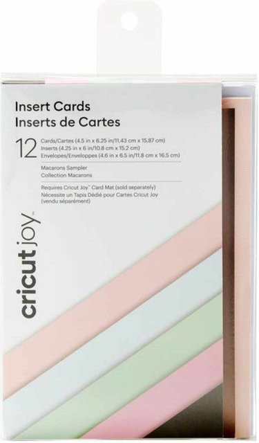Cricut Joy Insert Card Kartenset Macaroons, 12 Stück, Mehrfarbig, B: 11,4 cm, H: 15,9 cm - Bild 1