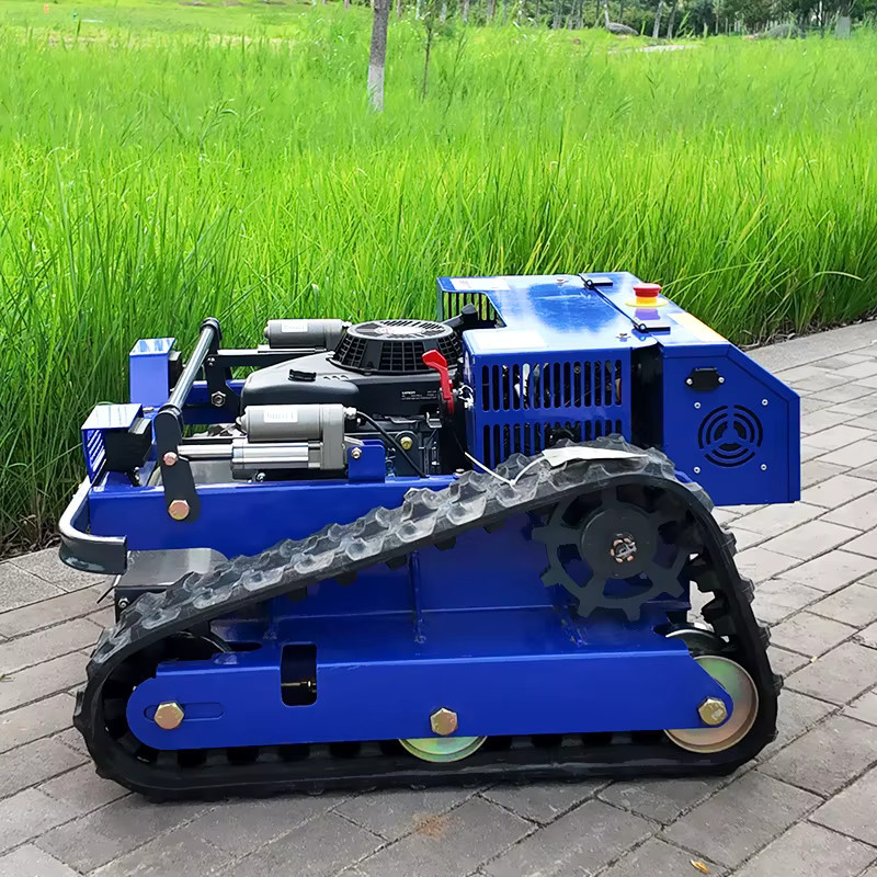 TONGZHONG Kleiner Raupenmäher mit 4-Takt-Motor und automatischer Fernbedienung in Blau - Bild 3