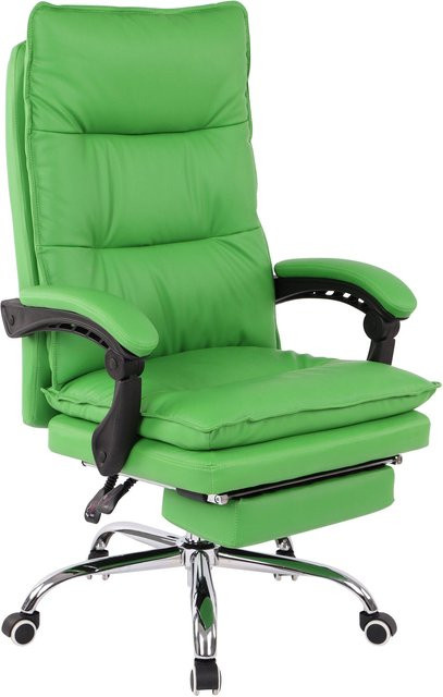 TPFLiving Bürostuhl Poncho Executive Chair aus Kunstleder in Grün mit Armlehnen und Höhenverstellung - Bild 1