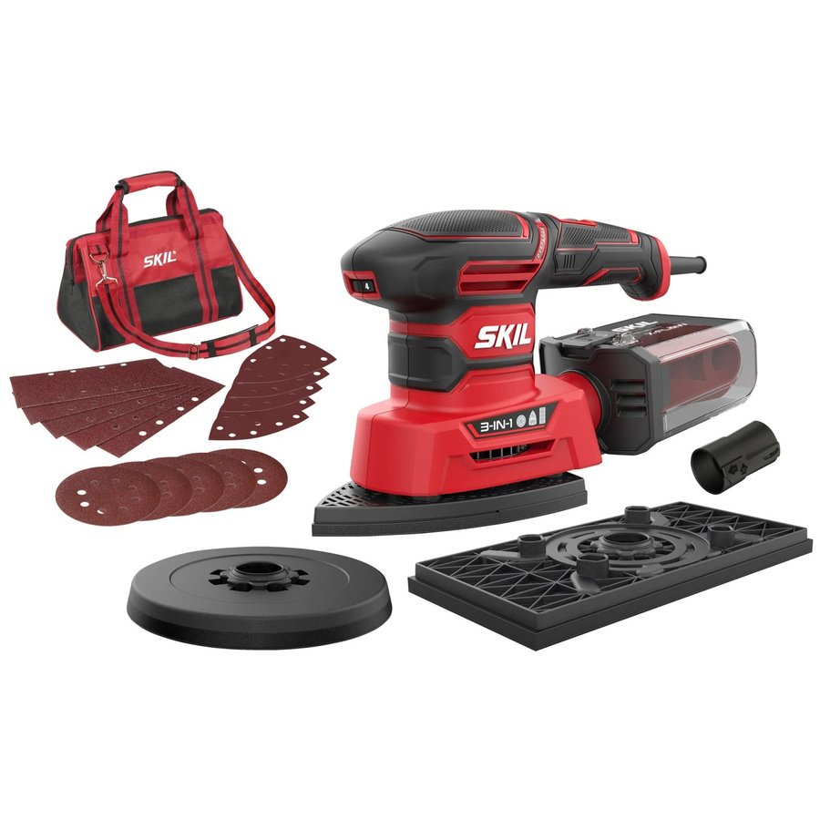 Skil Multischleifer 7280DA 3-in-1 Tischschleifer in Rot mit 250 W - Bild 2