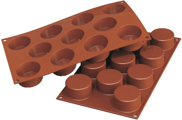 Schneider Silikonbackform Zylinder Mini, rot, 55 ml, B/T/H: 17,5 x 30 x 2,7 cm - Bild 1
