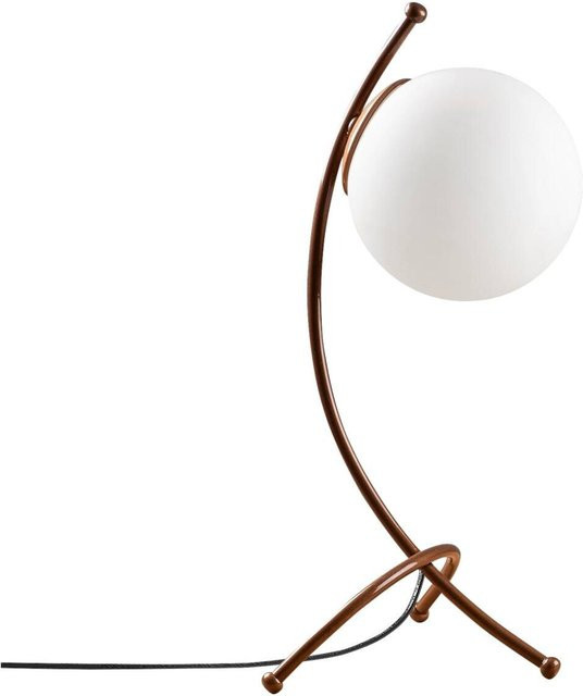 Opviq Tischleuchte Yay in Bronze und Weiß aus Glas und Metall mit E27 Fassung, B/H/T: 18 x 43 x 18 cm - Bild 1