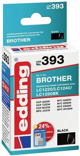 Edding Druckerpatrone schwarz kompatibel mit Brother LC-1240BK - Bild 1