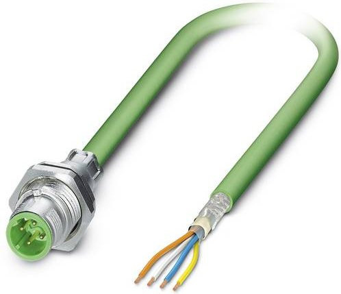 Phoenix Contact 1437805 Sensor-Aktor-Einbausteckverbinder M12 Stecker, 4-polig, grün, 0,50 m - Bild 1