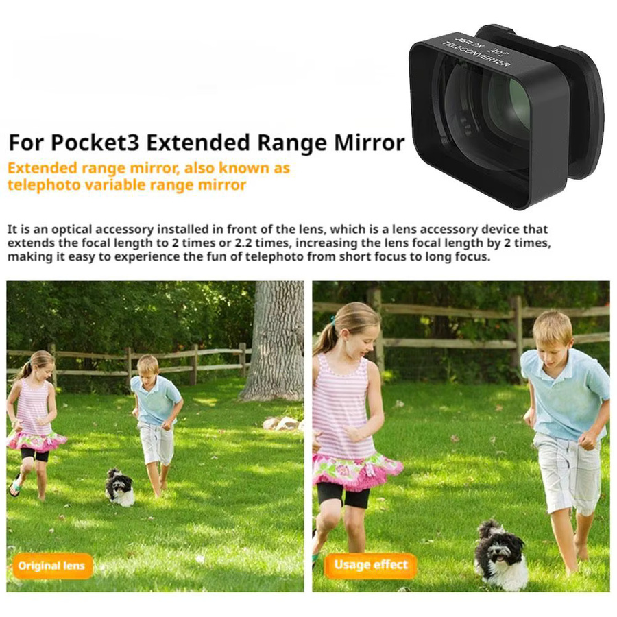 DJI Osmo Pocket 3 Magnetisches Makro-Zoom Mikroskop Objektiv und Telekonverter in Schwarz für professionelle Fotografie - Bild 3