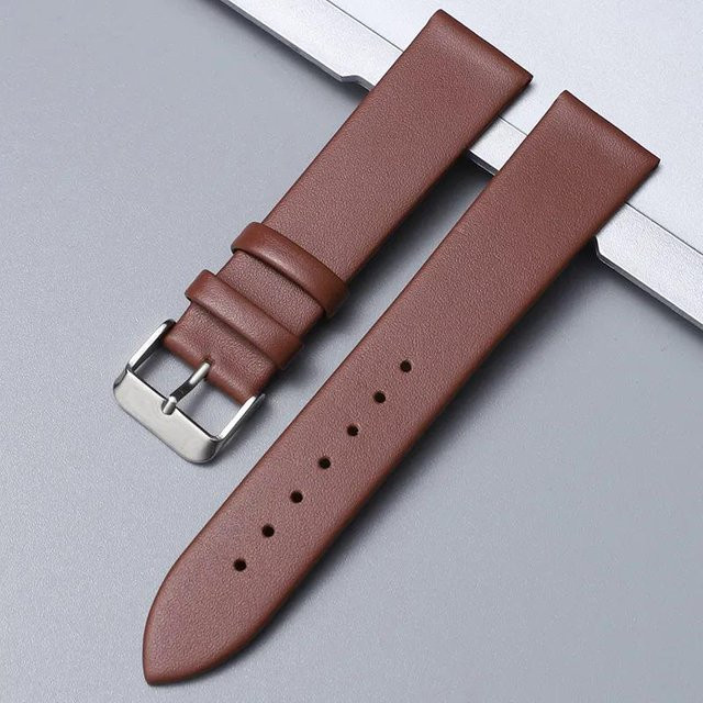 Foucsontop Uhrenarmband Leder, hellbraun, Herren - Bild 1