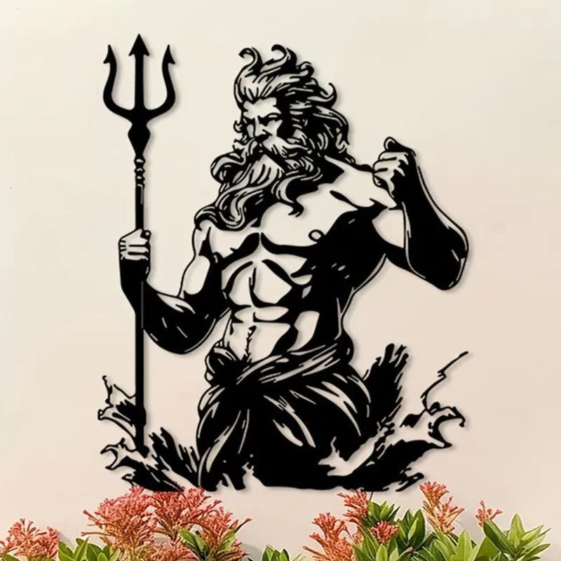 CIFBUY Wandkunst aus Metall Griechische Mythologie Götter Wandbild Schwarz unregelmäßig - Bild 1