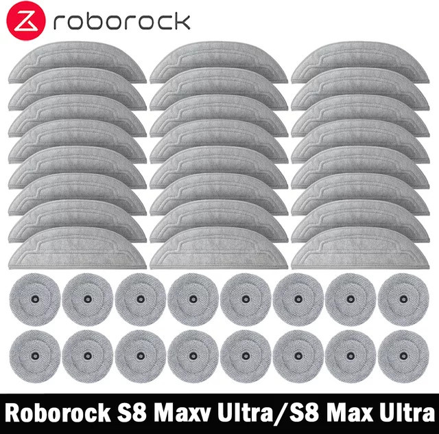 Roborock Ersatz Mop Pads für S8 MaxV Ultra und S8 Max Ultra Roboterstaubsauger in Grau - Bild 1