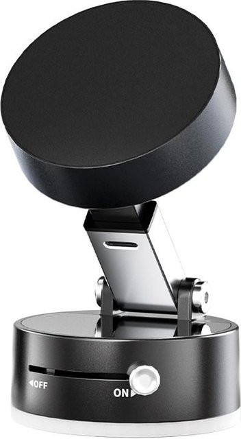 YJMP Multifunktionaler magnetischer Handyhalter mit doppelseitigem Saugnapf und Schwenkständer, faltbarer Aufbewahrungshalter, 2 Stück, schwarz - Bild 1