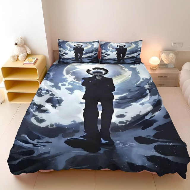 Jujutsu Kaisen Anime Bettwäsche-Set aus Mikrofaser in Blau mit Bettbezug und Kissenbezug, B/H: 220 x 240 cm - Bild 1