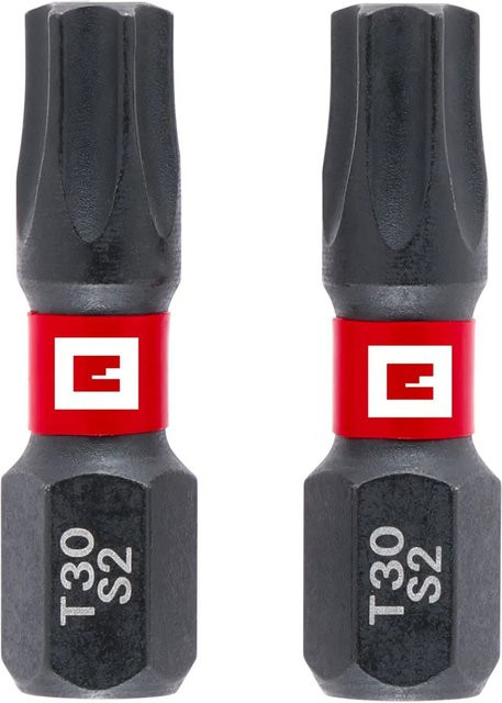 Einhell Impact Bit-Set 2-teilig T30 in Rot/Schwarz aus Stahl, Länge: 25 mm - Bild 1