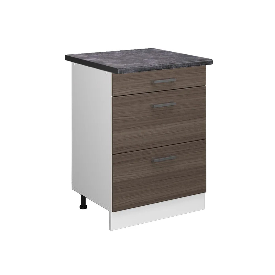 Vicco Küchenunterschrank R-Line Grau/Weiß mit Schubladen und Türen, B/T/H: 60 x 60 x 81,6 cm - Bild 2