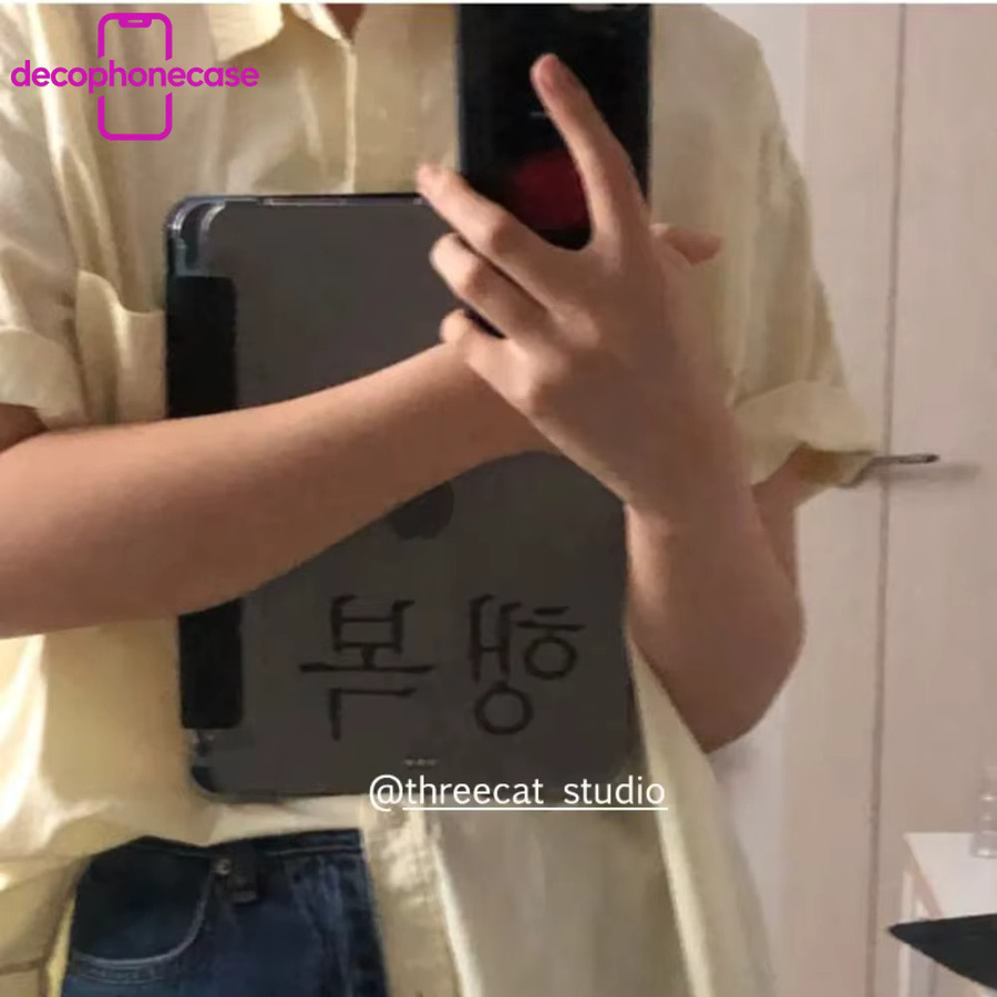 Apple iPad Pro und iPad Air Schutzhülle Lucky Love Hangul Design Transparent - Bild 3