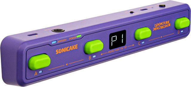 SONICAKE Pocket Control Tragbarer kabelloser MIDI-Controller in Weiß mit 4 programmierbaren Fußschaltern und USB-Host - Bild 1