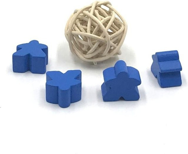 Binchi Outdoor Product Holzbauern Schach, 5-teiliges Set, Blau, 16 mm - Bild 1
