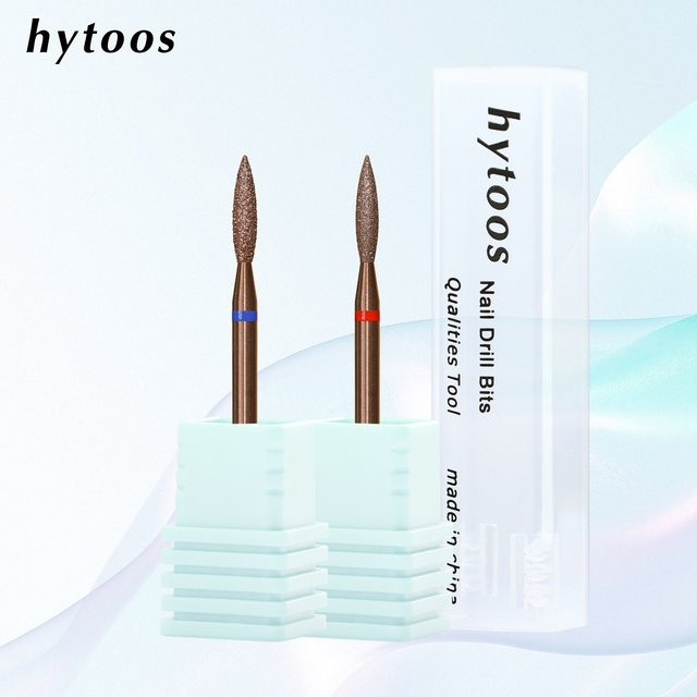 HYTOOS Nagelbohrer Spitze Flammen-Diamant, kupferbeschichtet, Metallic - Bild 1