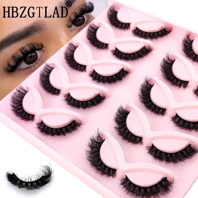 HBZGTLAD Falsche Wimpern, 3D-Faux-Nerzwimpern, Black, Unisex - Bild 1