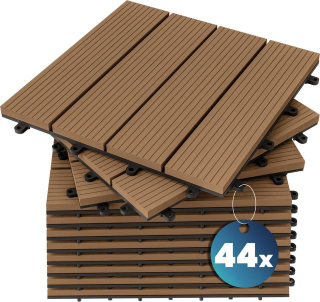 WPC Fliesen Klassik Terrakotta 44er-Set B/B: 30 x 30 cm - Bild 1
