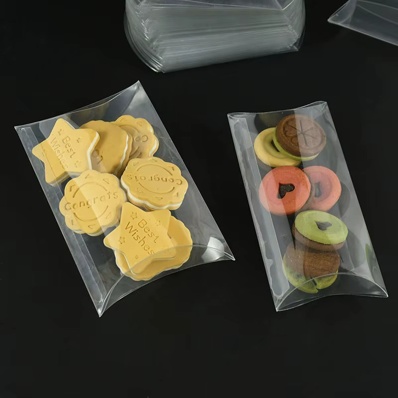 10er Set transparente Kissenform Geschenkboxen aus PVC für Süßigkeiten und Snacks zur Dekoration von Hochzeiten, Geburtstagen oder Partys - Bild 3