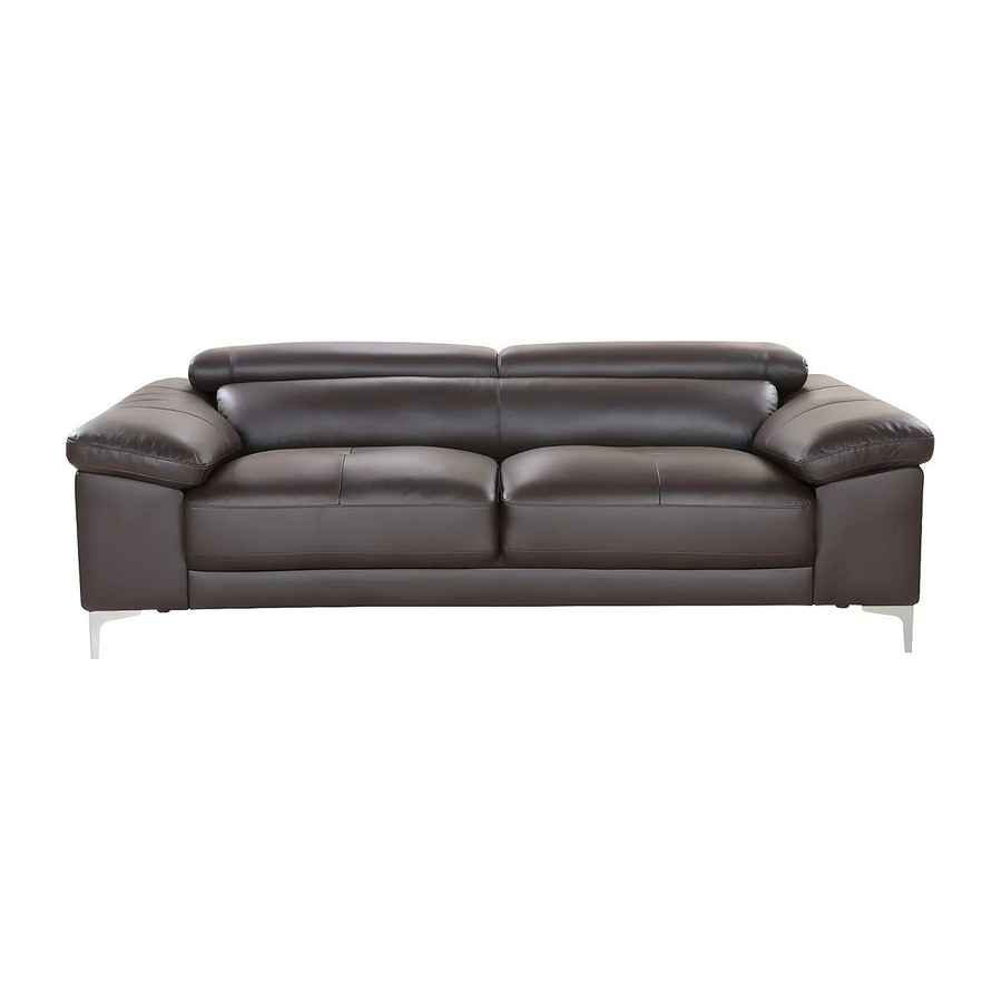 Vente-unique Sofa Solange in Schokoladenbraun ohne Schlafmöglichkeit mit Breite: 210 cm - Bild 2
