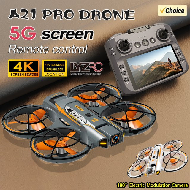 WDSZKMYF A21 PRO Drone, Quadcopter, 4K HD Weitwinkel Kamera, WiFi, Schwarz - Bild 1