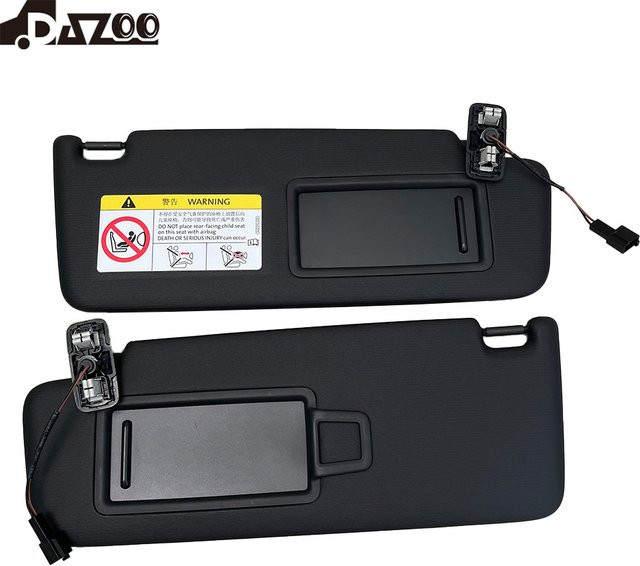 DAZOO Sonnenblende Panel mit Make-up-Spiegel für VW ID3, ID6 und ID6X in Schwarz und Grau, Teilenummer 5GG857551 5GG857552 - Bild 1