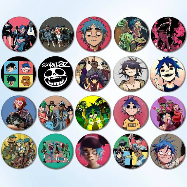 Gorillaz Abzeichen, Weißblech, Kinder - Bild 1