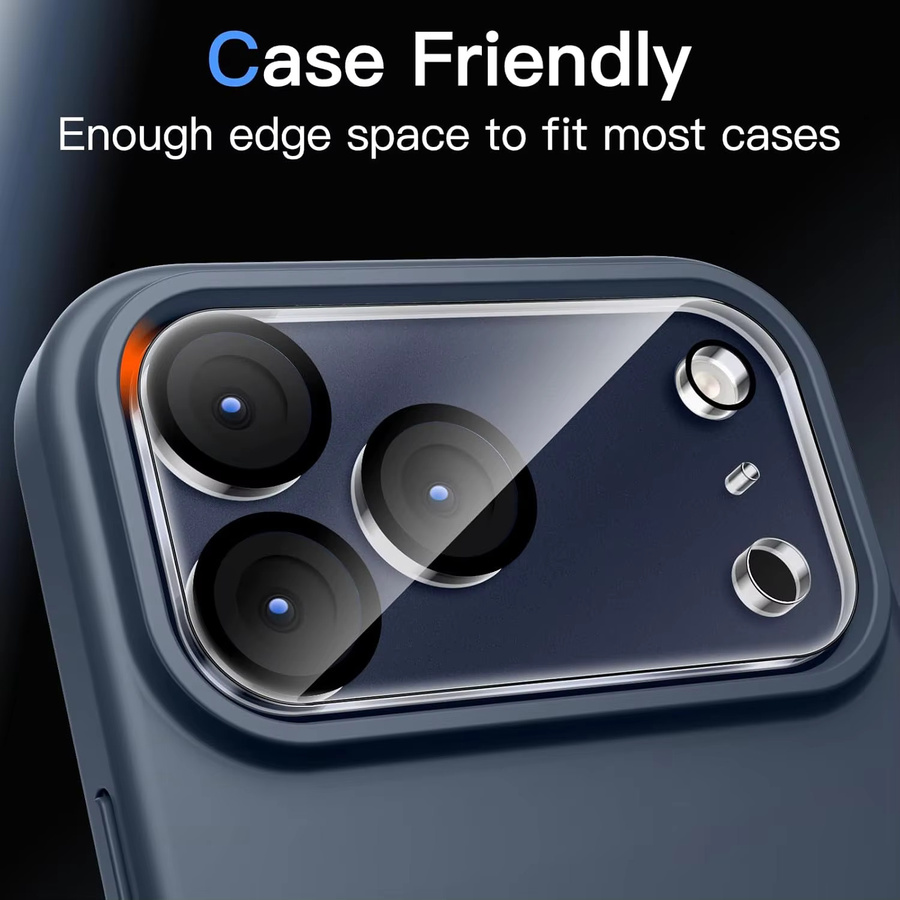 Kratzfester Kameraobjektivschutz aus gehärtetem Glas für Apple iPhone 17 Pro Max, iPhone 17 Pro, iPhone 17 und iPhone 17 Air, transparent - Bild 5