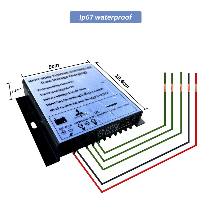 HXCONTROLLER MPPT Windturbine Laderegler für 12V 24V 48V mit Booster-Funktion für niedrige Windgeschwindigkeiten bis 800W - Bild 2