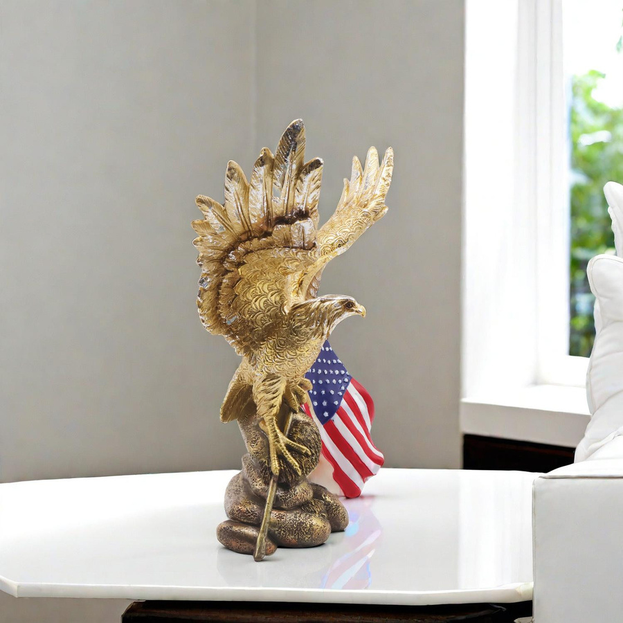 Yiran Furniture Adler Ornament aus Harz in Blau oder Braun als Deko-Figur für dein Wohnzimmer - Bild 2