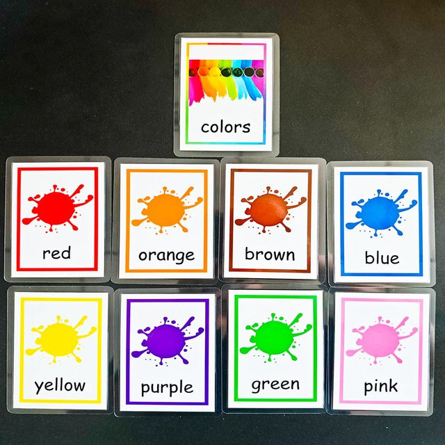 Lee's Sharing Montessori Baby Lernkarte Farbkognition, Englisch, Kinderspiel, Pappe / Karton - Bild 1