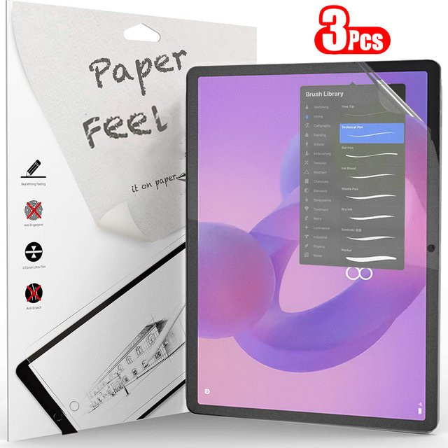 3er-Pack Papierähnliche Displayschutzfolie für Lenovo IdeaPad Pro 12.7 2025, Transparent, ohne Glas - Bild 1