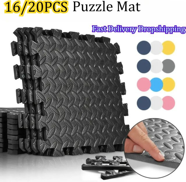 DHDH Puzzlematte, 16-teiliges Set, bpa_free, Schwarz - Bild 1