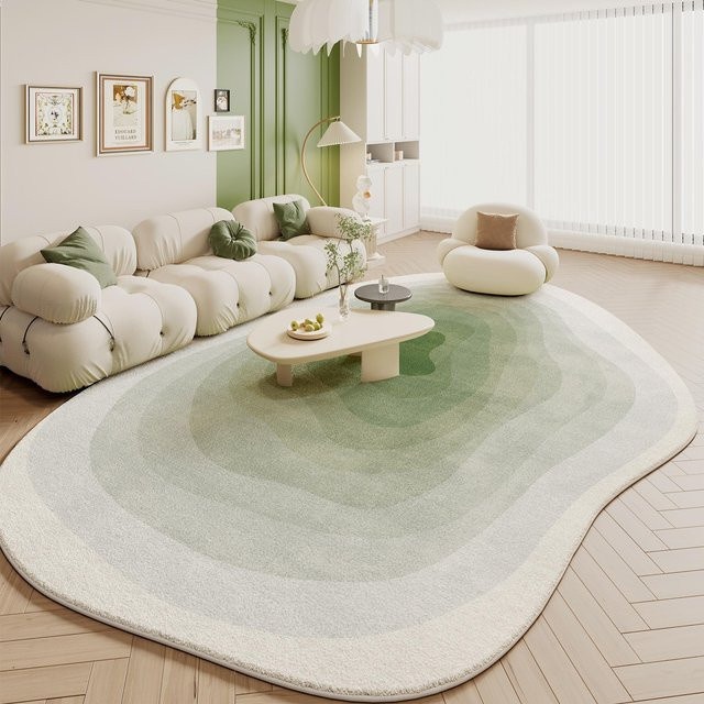 Rutschfester Teppich in Gelb im modernen Imitationskaschmir-Stil für Wohnzimmer und Schlafzimmer B/T: 80 x 50 cm - Bild 1