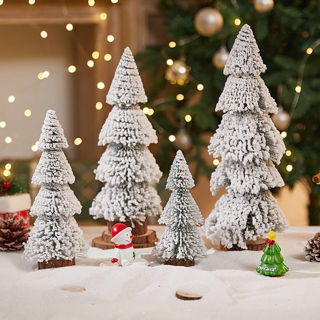 Runtowo Mini-Weihnachtsbaumschmuck für Tischdekoration und Weihnachtsfeier - Bild 1