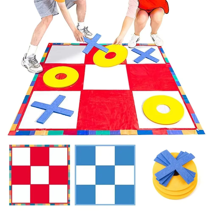 OURFETE Tic Tac Toe Spielmatte-Set, Partyspiel, Filz, Bunt / Mehrfarbig - Bild 2