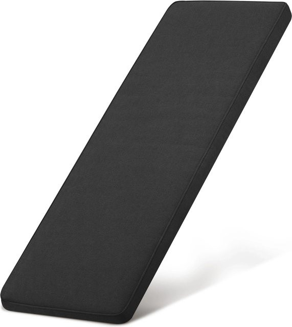 Beautissu Outdoor Bankauflage QD-BK in Anthrazit, B/T/H: 180 x 48 x 5 cm - Bild 1
