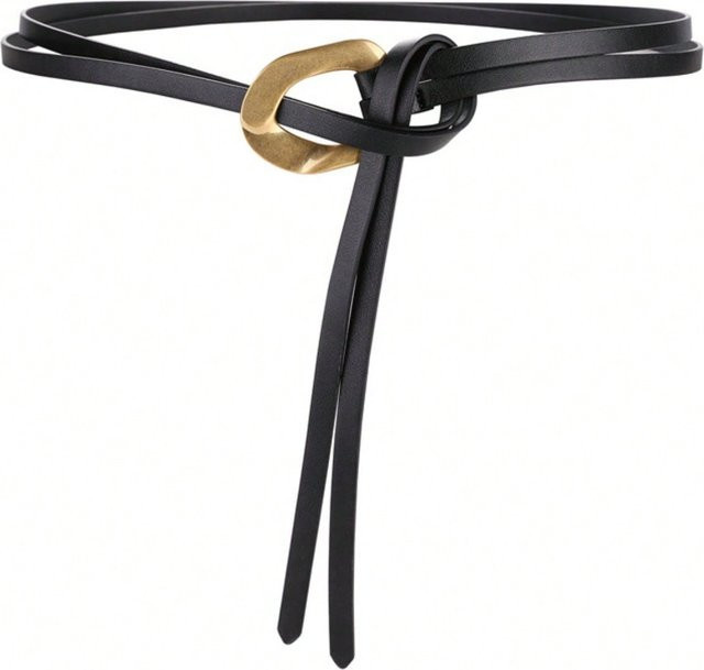 XYNN Gürtel Rindsleder, goldene Schnalle, Damen, 120cm, bunt - Bild 1