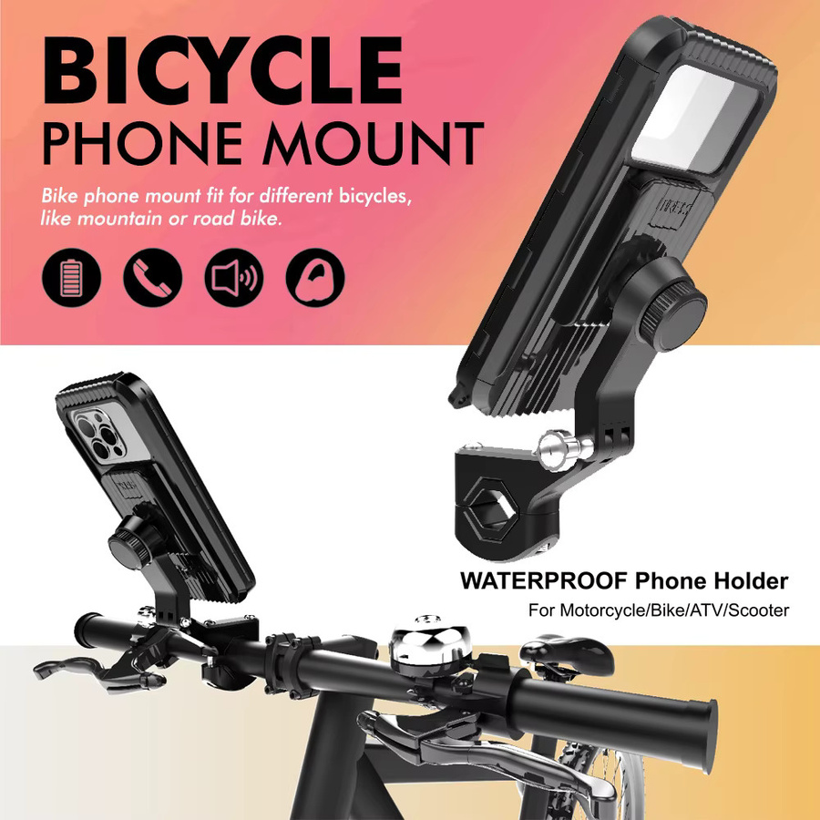 Wasserdichter Telefonhalter für Motorrad, Fahrrad, ATV und Roller in Schwarz und Transparent mit Touchscreen-Funktion aus PET-Material - Bild 2