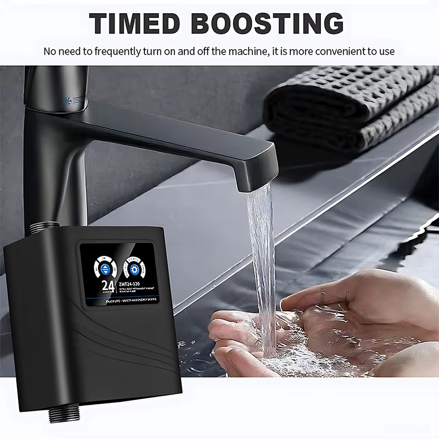 xmshxltd Boost Wasserpumpe für Dusche und Haushalt mit Timed Boost Funktion, DC24V, Durchfluss: 38/42L/min, Kopf: 22/28m, Leistung: 100/120W, DN20 - Bild 5