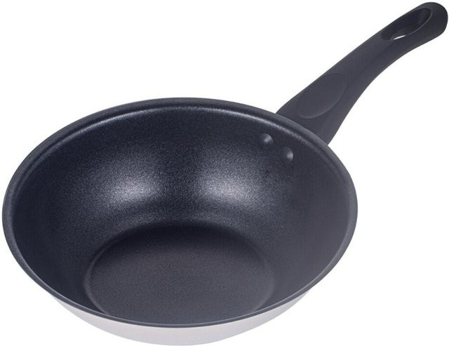 Michelino Tobias Wokpfanne aus Edelstahl und Aluminium in Schwarz, Durchmesser: 28 cm - Bild 1