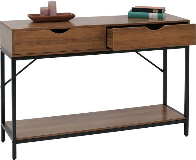 MCW Konsolentisch O76 Industrial mit Schubladen in Braun, B/H/T: 109 x 76 x 30 cm - Bild 1