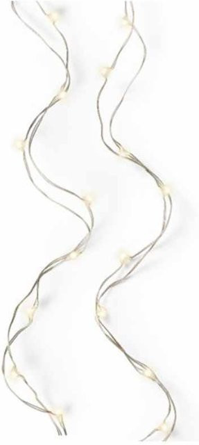 LUMINEO LED Micro Strang Lichterkette mit Timer in Warmweiß und Silber, 1,95 m - Bild 2