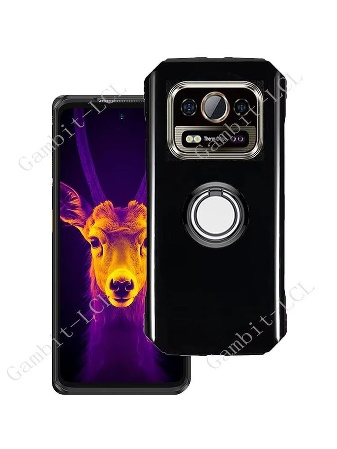 Stoßfeste Silikon TPU Handyhülle mit Ringhalterung für Ulefone Armor 25T Pro 5G und 25T in Schwarz und Transparent - Bild 6