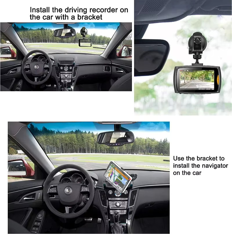 Universelle Saugnapf-Halterung für Auto-DVR, GPS und Navigationskameras in Schwarz, drehbarer Standfuß für dein Fahrzeugzubehör - Bild 2