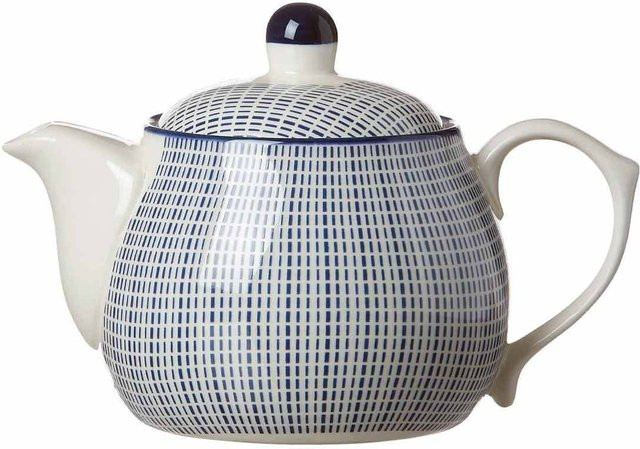 Ritzenhoff & Breker Teekanne Royal Makoto mit geometrischem Design in Blau und Weiß, 500 ml - Bild 1