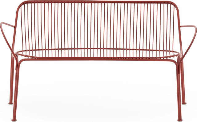 Kartell Hiray Sofa in Rot mit Metallgestahl und inklusive Kissen für Garten und Terrasse - Bild 1